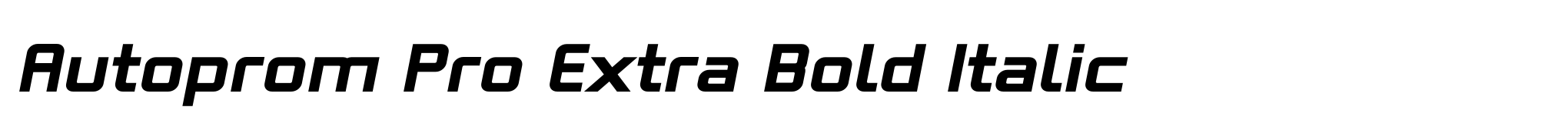 Autoprom Pro Extra Bold Italic image